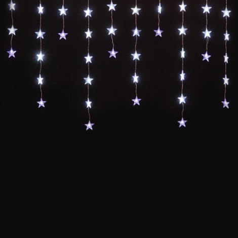 Jõuluteemaline valguskett 50xLED 6,35m külm valge