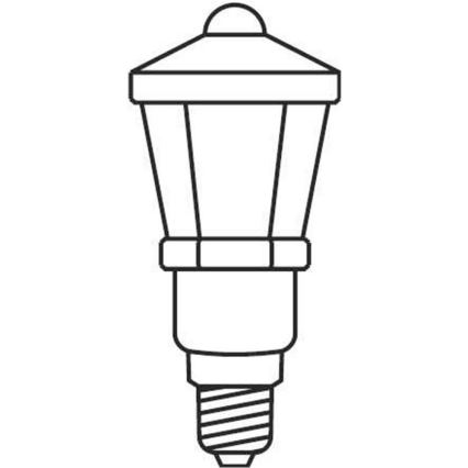 Jõuluteemaline valguskett LANTERN 12xE10/10,7m valge - toodetud Euroopas