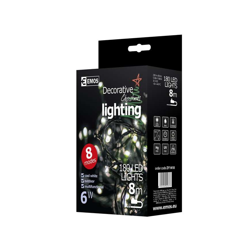 Jõuluteemaline väli valguskett-kaunistus CHAIN IP44 3m 180xLED