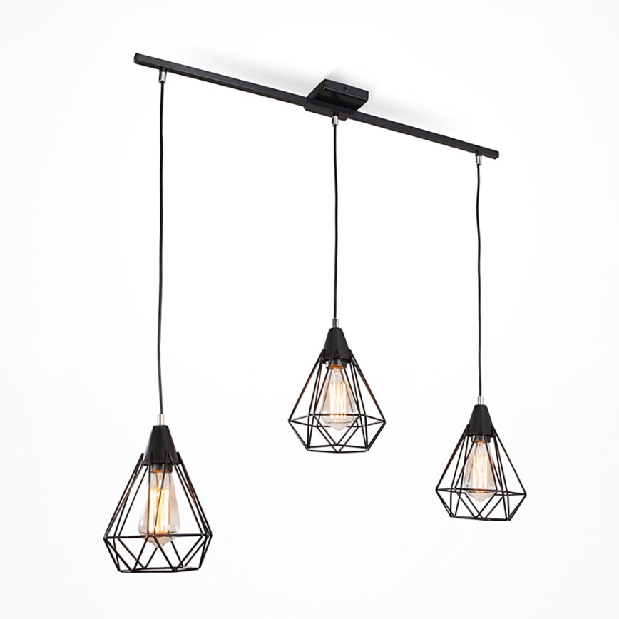 Juhtmega lühter DIAMOND 3xE27/60W/230V 83 cm