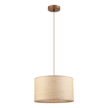 Juhtmega ripatslamp AIDA 1xE27/15W/230V, läbimõõt 35 cm, tamm/rafia