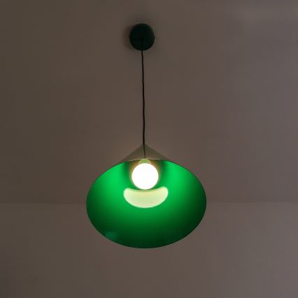 Juhtmega ripplamp ETNA 1xE27/15W/230V, läbimõõt 25 cm, roheline