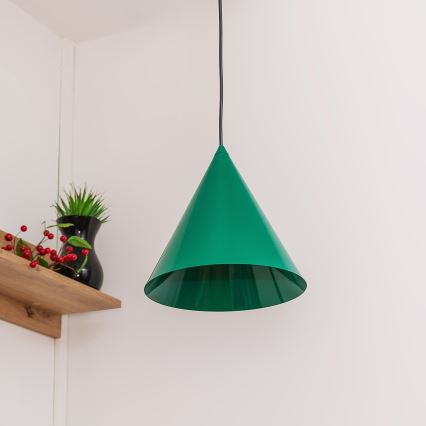 Juhtmega ripplamp ETNA 1xE27/15W/230V, läbimõõt 25 cm, roheline