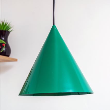 Juhtmega ripplamp ETNA 1xE27/15W/230V, läbimõõt 25 cm, roheline