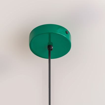 Juhtmega ripplamp ETNA 1xE27/15W/230V, läbimõõt 25 cm, roheline