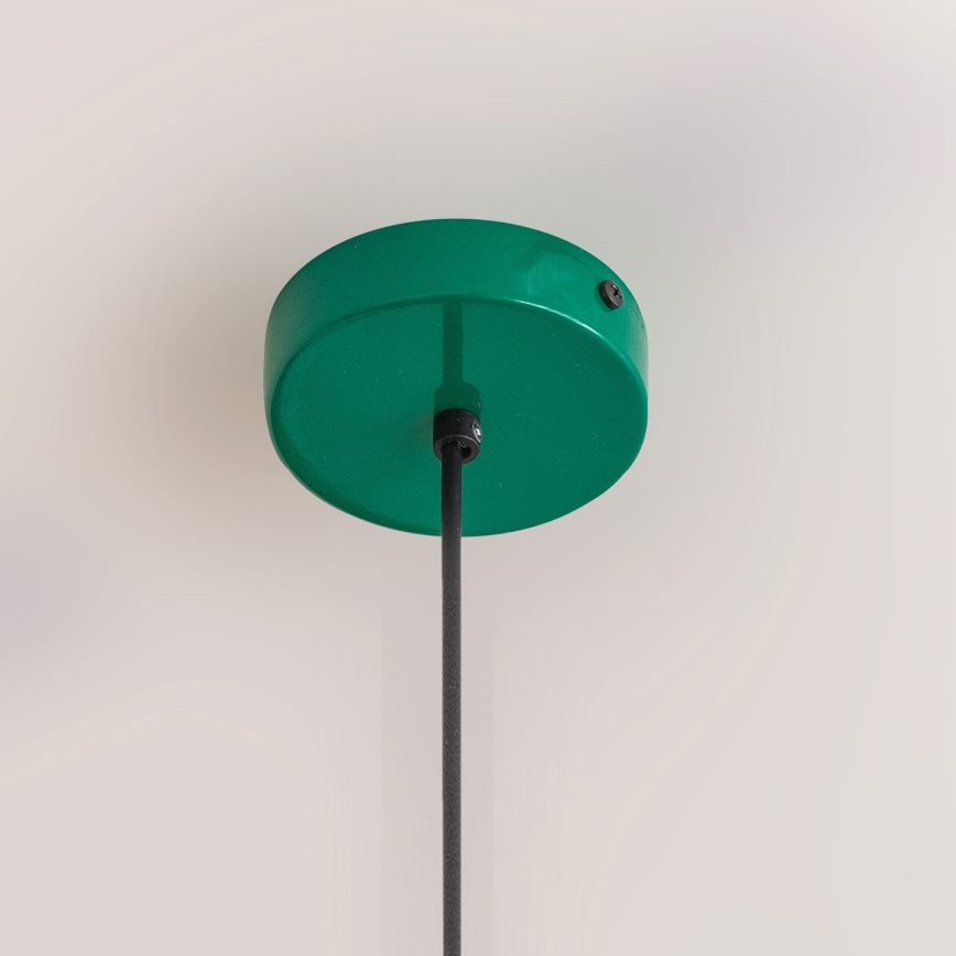 Juhtmega ripplamp ETNA 1xE27/15W/230V, läbimõõt 25 cm, roheline