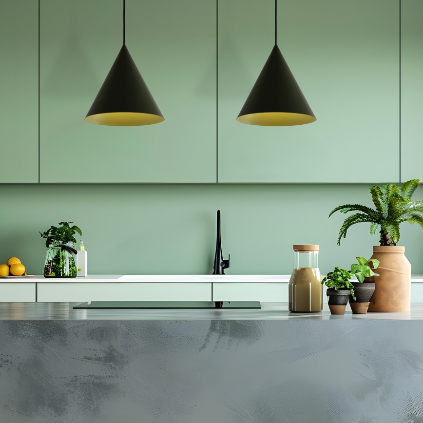 Juhtmega ripplamp ETNA II 1xE27/15W/230V, läbimõõt 25 cm, roheline