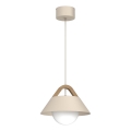 Juhtmega ripplamp FUNDA 1xE27/15W/230V beež