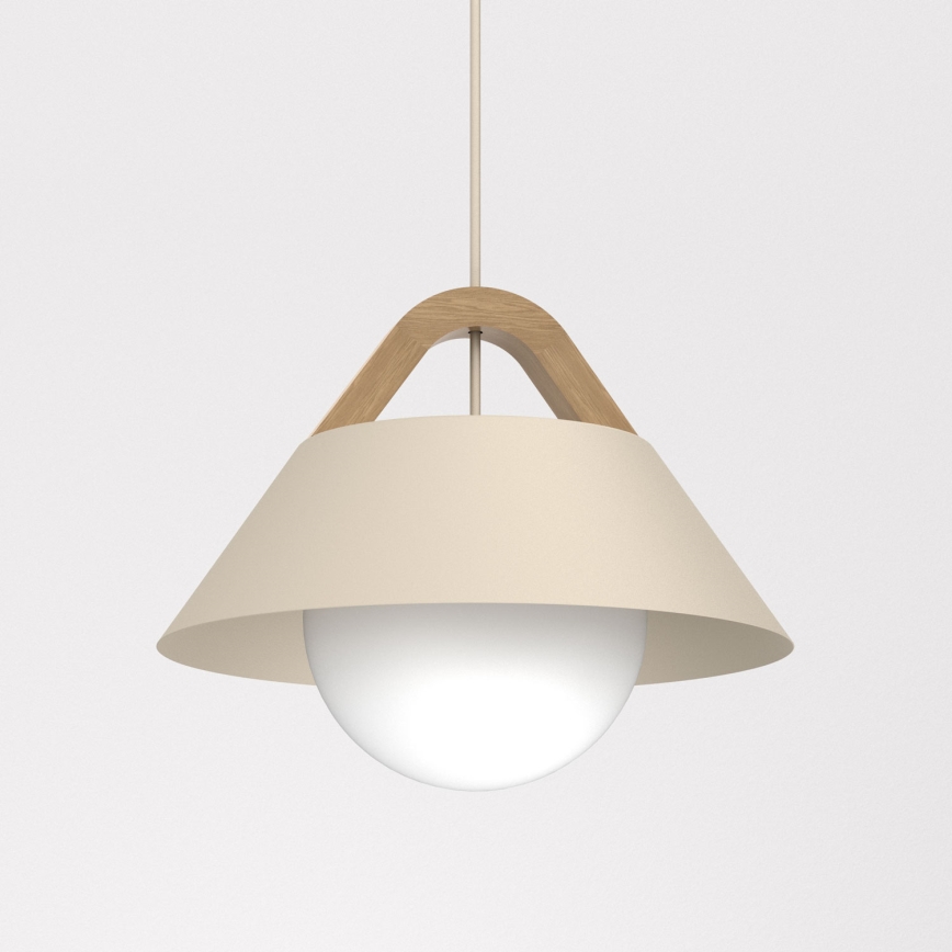 Juhtmega ripplamp FUNDA 1xE27/15W/230V beež