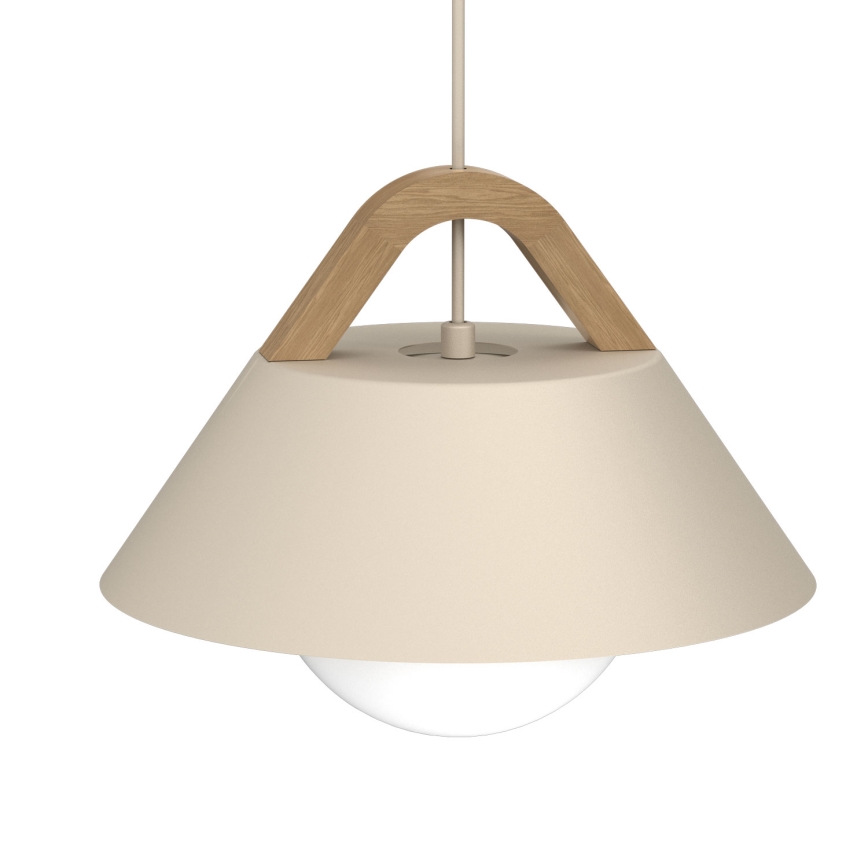 Juhtmega ripplamp FUNDA 1xE27/15W/230V beež