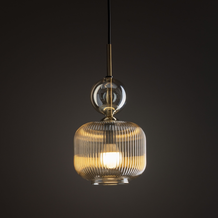 Juhtmega ripplamp SOPHIA 1xE14/10W/230V must/suitsune beež