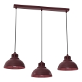 Juhtmega ripplamp SVEN 3xE27/15W/230V burgundipunane