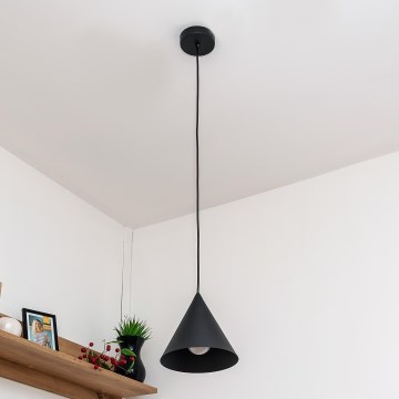 Juhtmega ripplühter ETNA II 1xE27/15W/230V, läbimõõt 18,5 cm, must