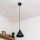 Juhtmega ripplühter ETNA II 1xE27/15W/230V, läbimõõt 18,5 cm, must