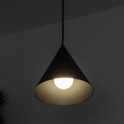 Juhtmega ripplühter ETNA II 1xE27/15W/230V, läbimõõt 18,5 cm, must