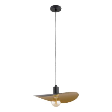 Juhtmega ripplühter SAVANA 1xE27/15W/230V, läbimõõt 30 cm, must/kuldne