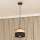 Juhtmega rippvalgusti ALBA 1xE27/15W/230V läbimõõt 20 cm must/pruun