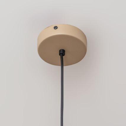 Juhtmega rippvalgusti ETNA 1xE27/15W/230V Ø 25 cm beež