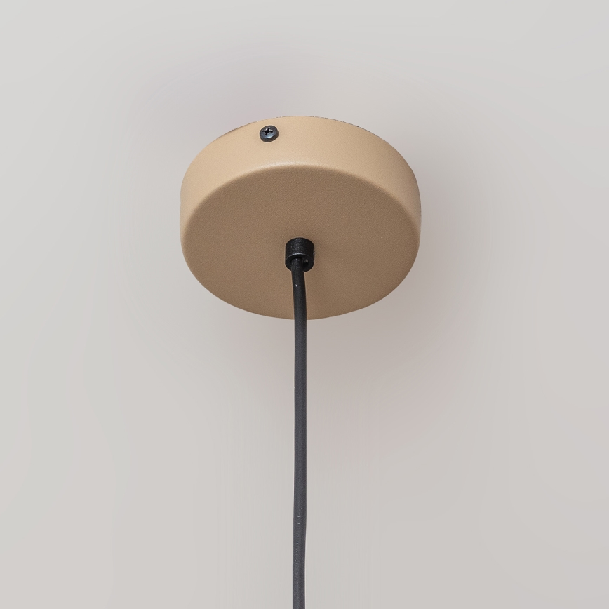 Juhtmega rippvalgusti ETNA II 1xE27/15W/230V Ø 25 cm beež