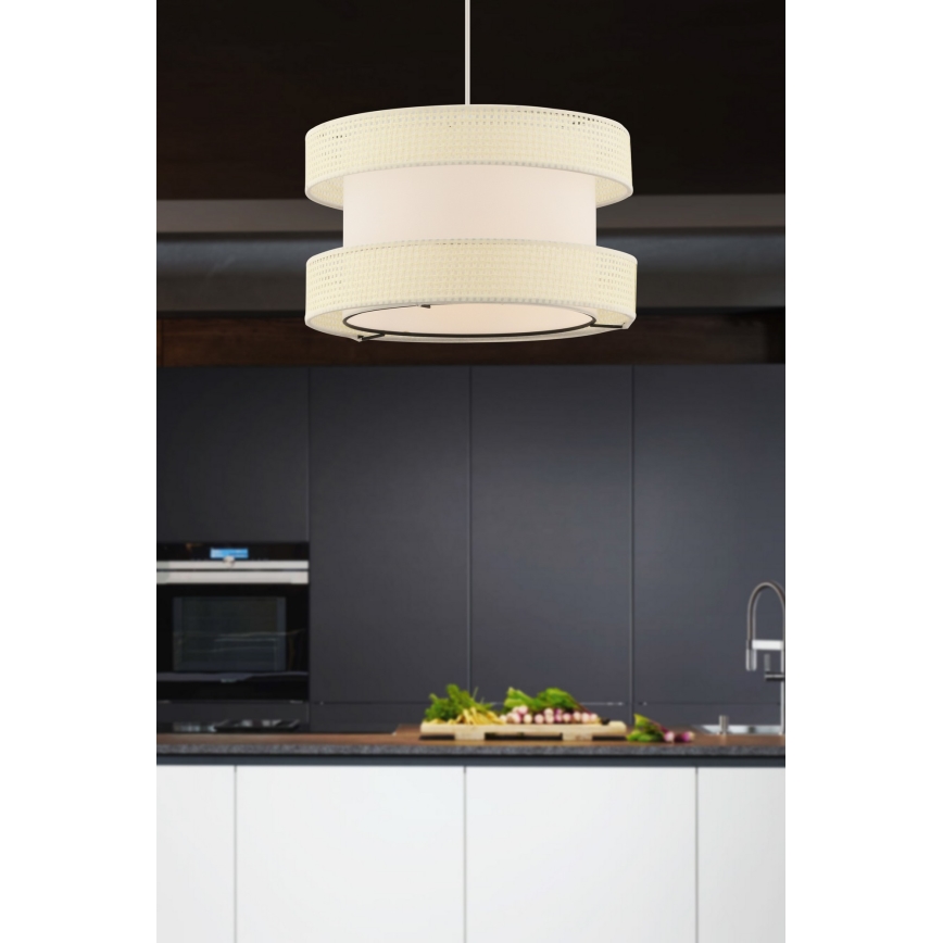 Juhtmega rippvalgusti HALO 1xE27/60W/230V kreemjas