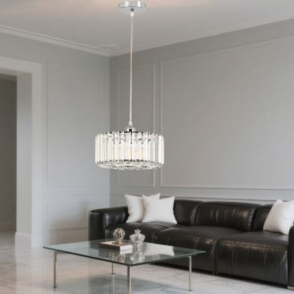 Juhtmega rippvalgusti VETRO 1xE27/60W/230V läikiv kroom