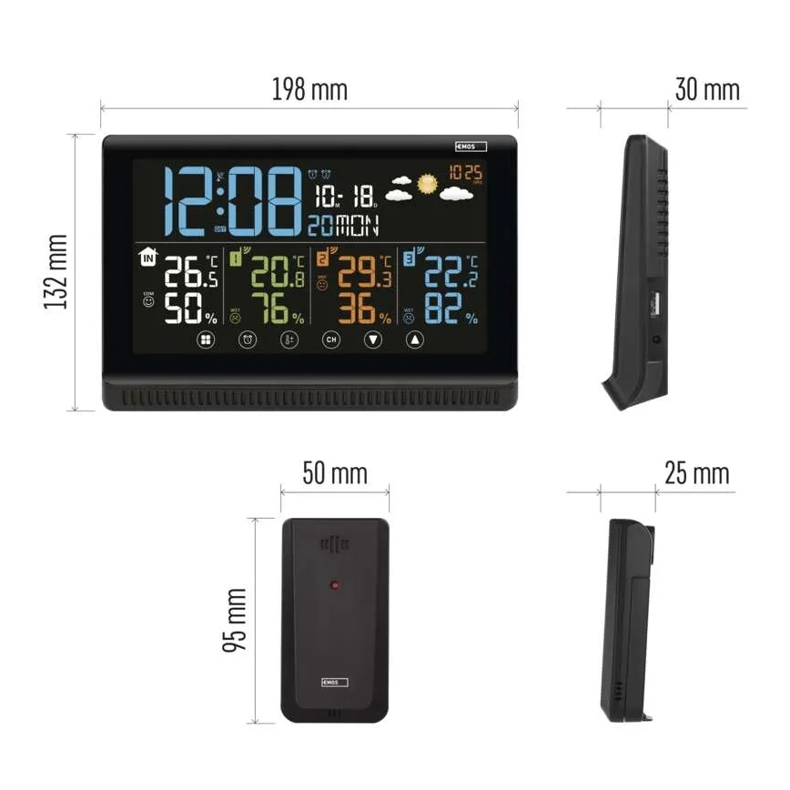 Juhtmevaba ilmateadeja 5V/3xAAA + 2xAAA