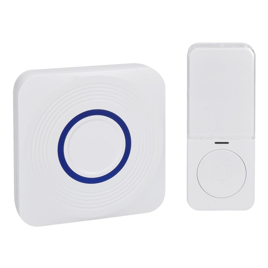 Juhtmevaba uksekell patareiga 3xAAA/1x3V IP56 valge