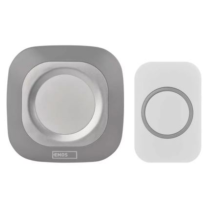 Juhtmevaba uksekell pistikuga 230V + 1xCR2032 IP44 hall