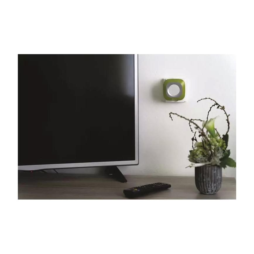 Juhtmevaba uksekell pistikuga 230V + 1xCR2032 IP44 roheline