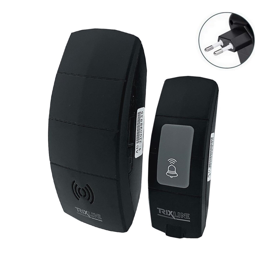 Juhtmevaba uksekell pistikuga BELL 230V + 1x23A must
