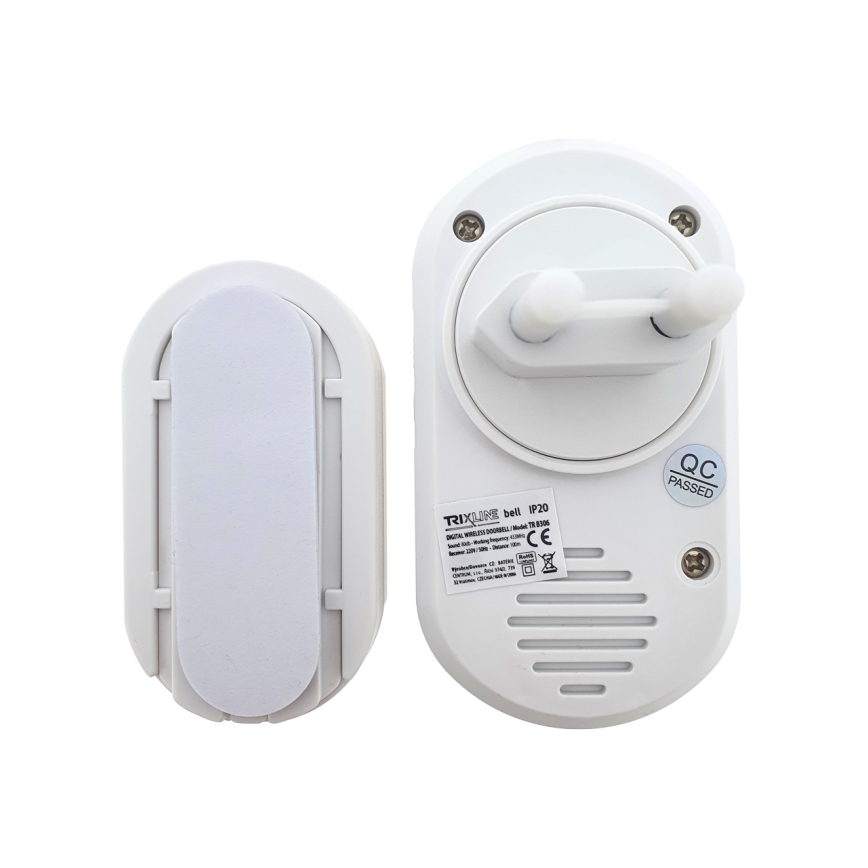 Juhtmevaba uksekell pistikuga BELL 230V + 1x23A pruun
