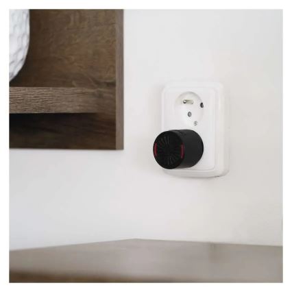 Juhtmevaba uksekell pistikupessa 230V + 1xCR2032 must