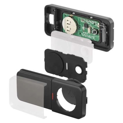 Juhtmevaba uksekell pistikupessa 230V + 1xCR2032 must