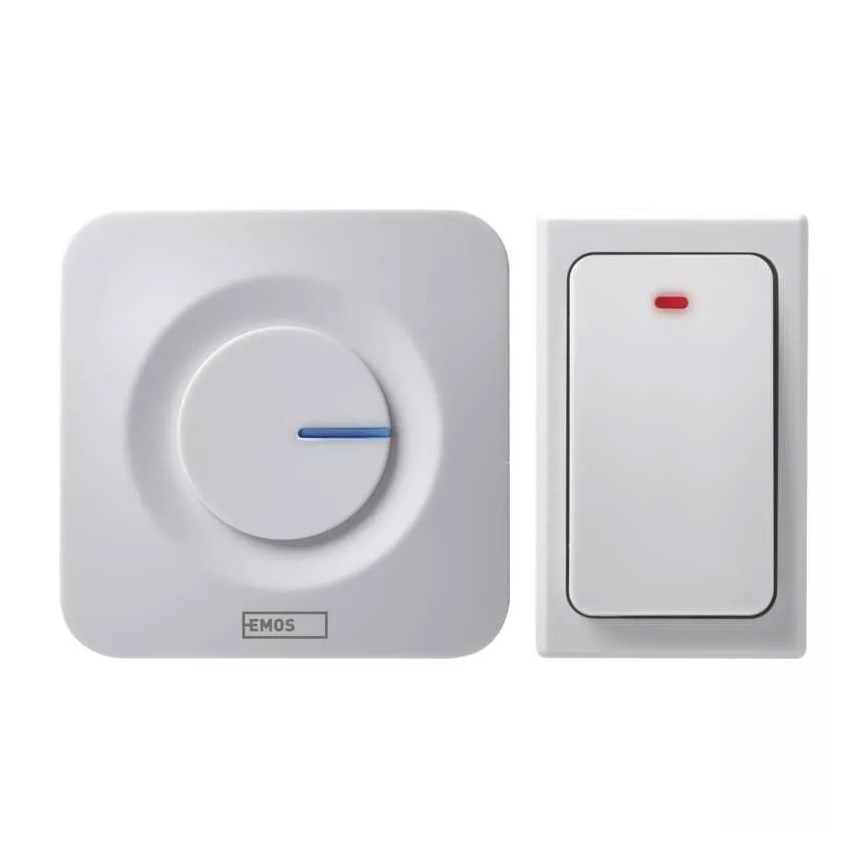 Juhtmevaba uksekell pistikupessa 230V IP44 valge