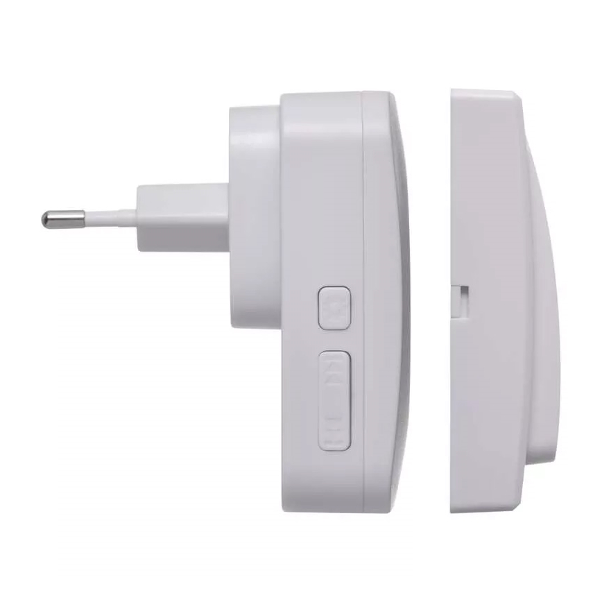 Juhtmevaba uksekell pistikupessa 230V IP44 valge