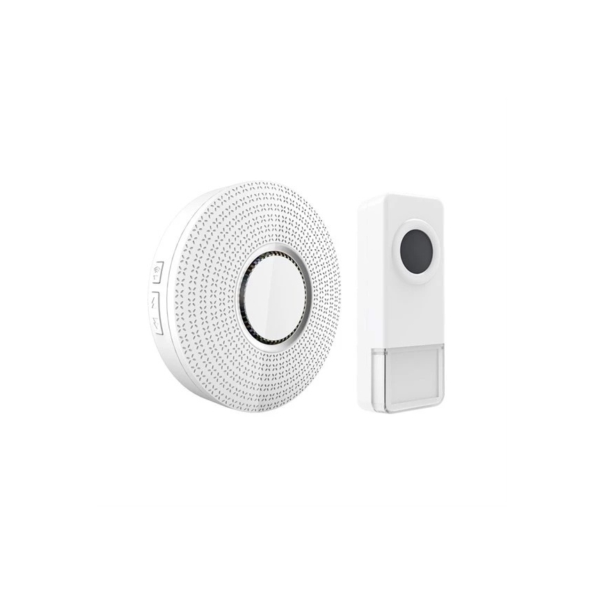 Juhtmevaba uksekell pistikupessa 230V IP55 valge