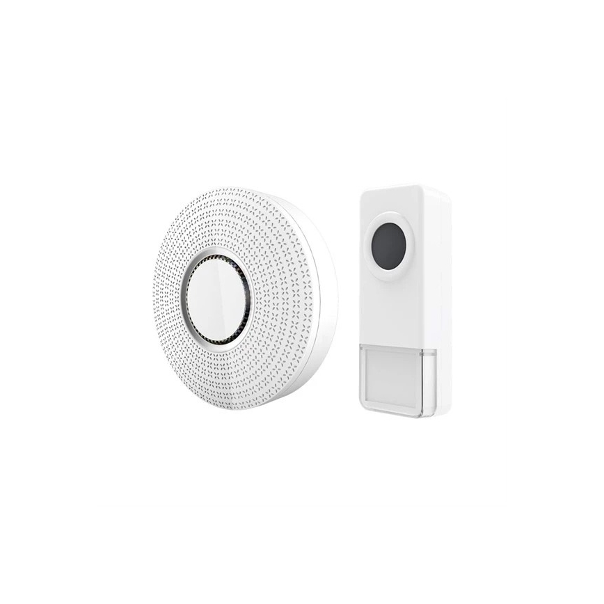 Juhtmevaba uksekell pistikupessa 230V IP55 valge