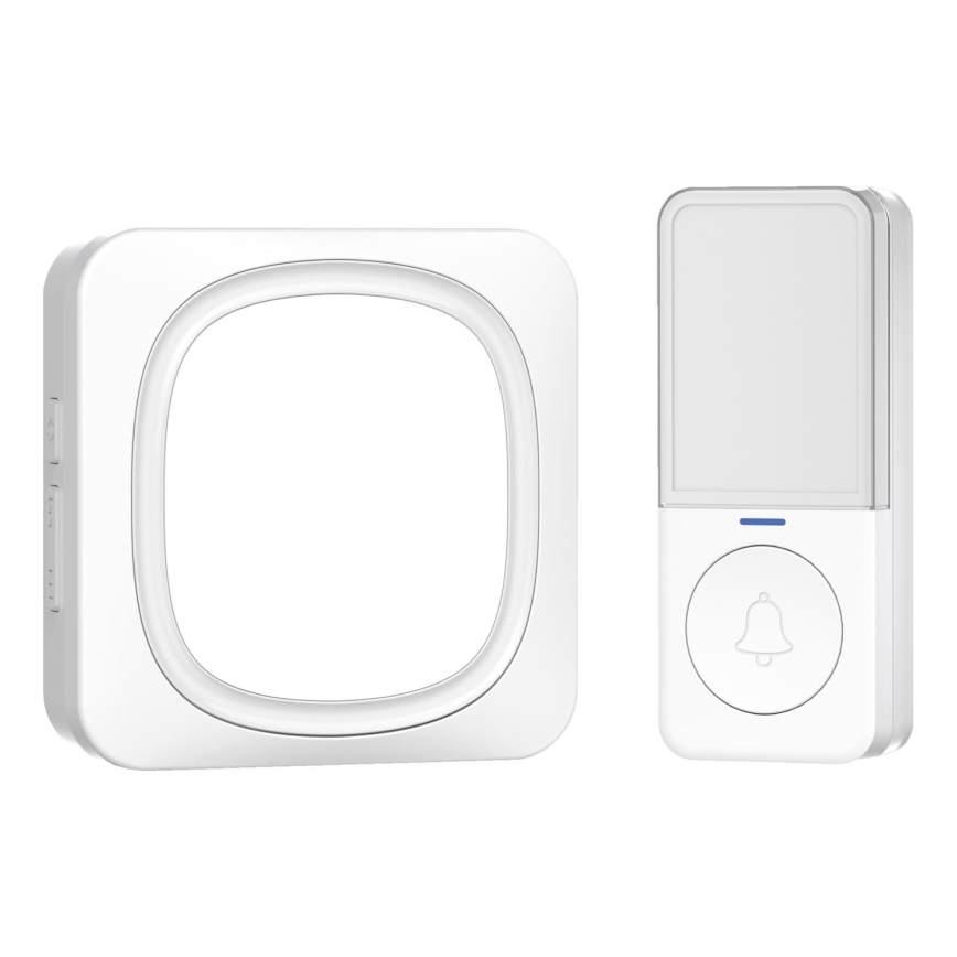 Juhtmevaba uksekell pistikupessa, LED valgustusega 230V IP56 valge