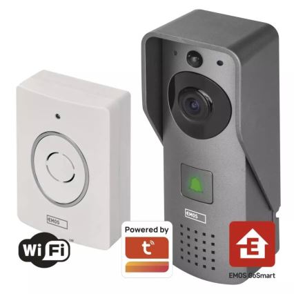 Juhtmevaba videouksekell liikumisanduriga GoSmart 12V/3xAA IP44 Wi-Fi Tuya