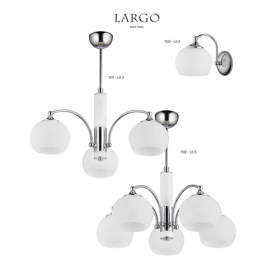 Jupiter 1131 - LO3 - Rippvalgusti LARGO 3xE27/60W/230V