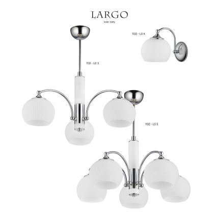 Jupiter 1132 - LO5 - rippvalgusti LARGO 5xE27/60W/230V