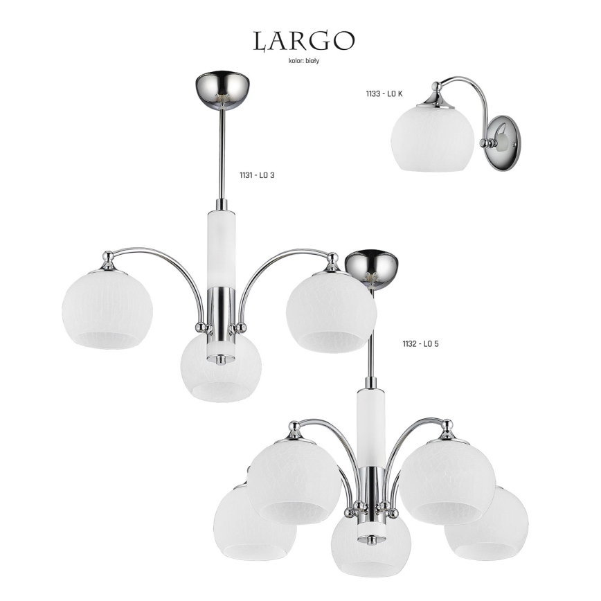 Jupiter 1132 - LO5 - rippvalgusti LARGO 5xE27/60W/230V
