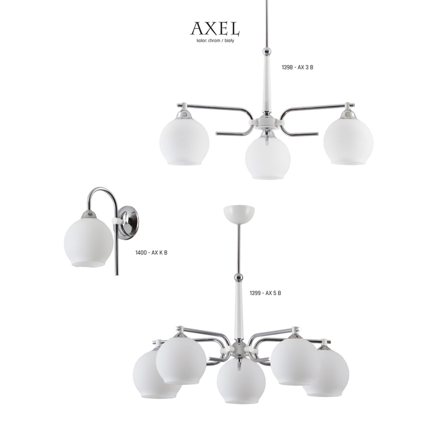 Jupiter 1398 - AX 3 B - vardaga lühter AXEL 3xE27/60W/230V
