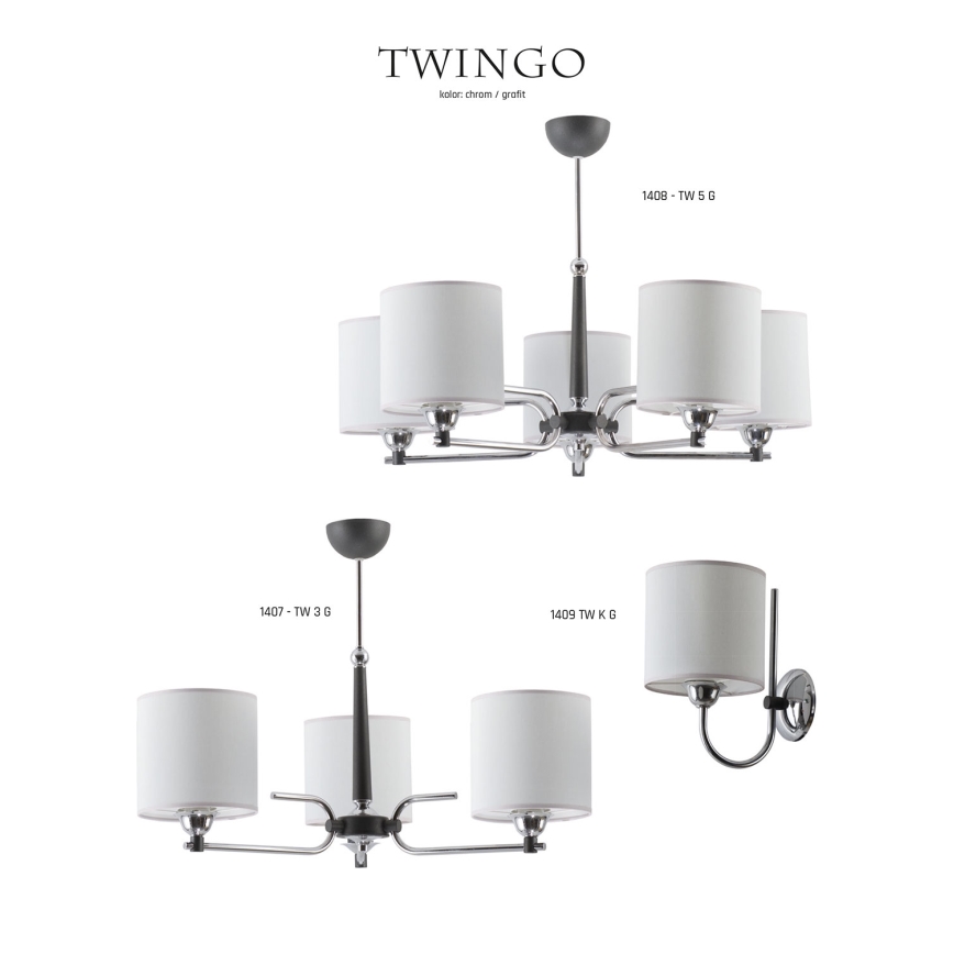 Jupiter 1407 - TW 3 G - ripplühter TWINGO 3xE27/60W/230V