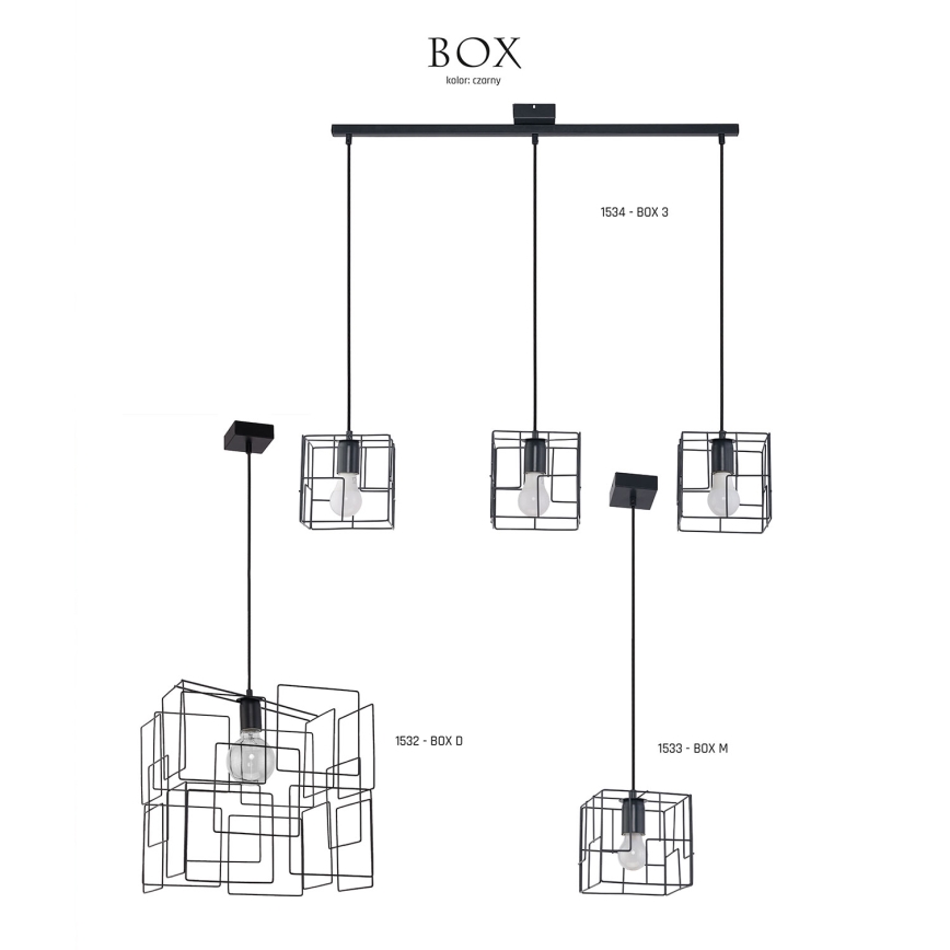 Jupiter 1534 - BOX 3 - Rippvalgusti BOX 3xE27/60W