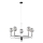 Jupiter 1888 - Rippvalgusti kaabliga ERIS 5xG9/14W/230V mattkroom/must/suitsuhall