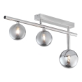 Jupiter 1901 - Pinnapealne lühter NEPTUN 3xG9/14W/230V mati kroom/suitsuhall
