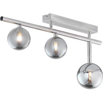 Jupiter 1901 - Pinnapealne lühter NEPTUN 3xG9/14W/230V mati kroom/suitsuhall