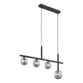 Jupiter 1908 - Rippvalgusti kaabliga NEPTUN 4xG9/14W/230V must/suitsuhall