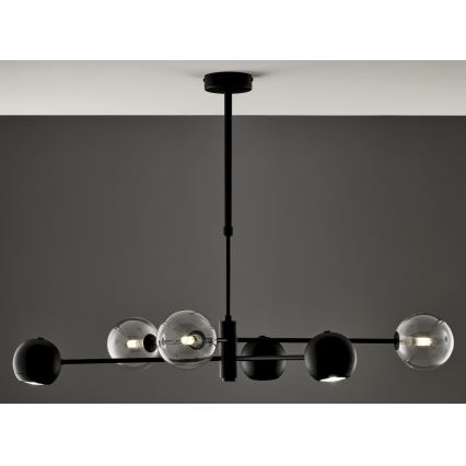 Jupiter 1995 - Ripplühter MOKA 3xGU10/10W/230V + 3xG9/10W/230V must/läbipaistev